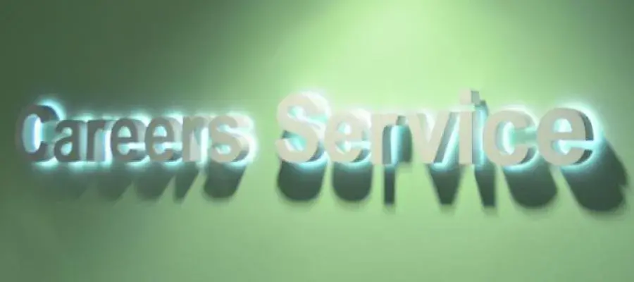 Careers service sign 